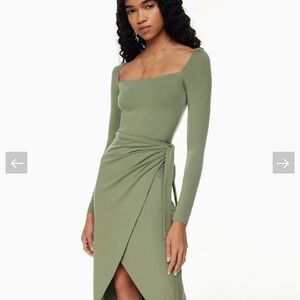 Aritzia Wilfred Saturn Longsleeve Midi Wrap Dress XL